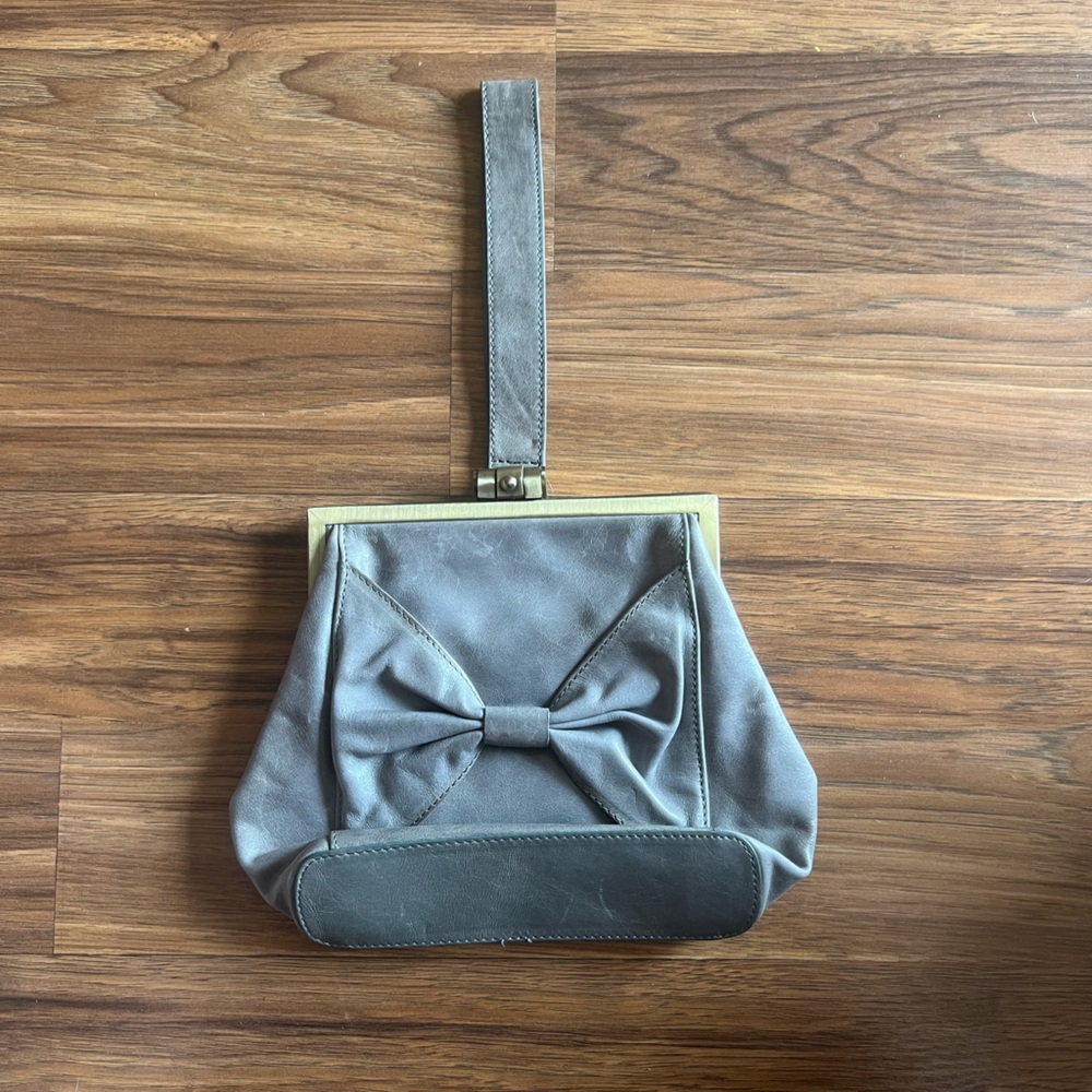 HOBO Gray Wristlet Clutch